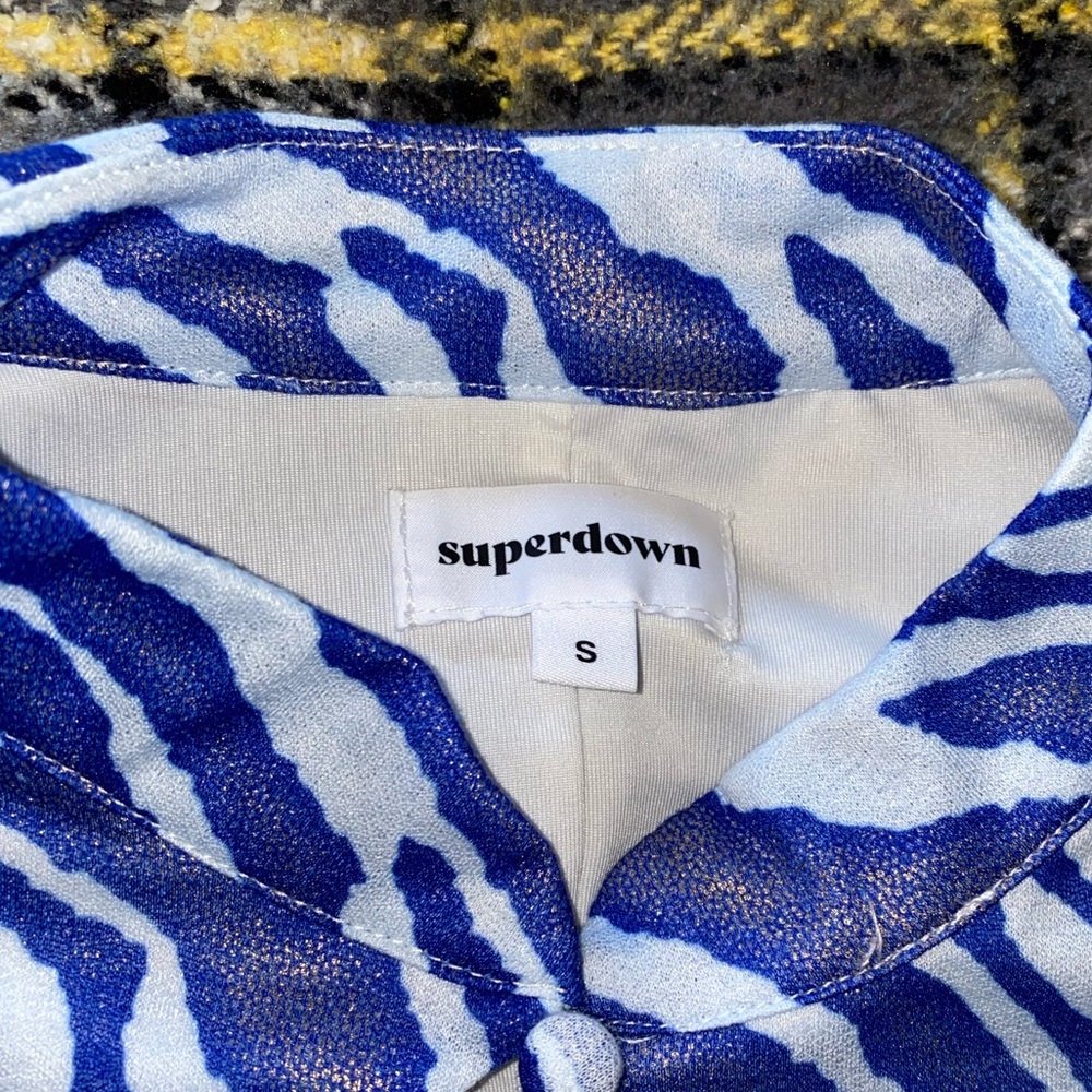 Brielle Mini Dress Superdown Blue Zebra